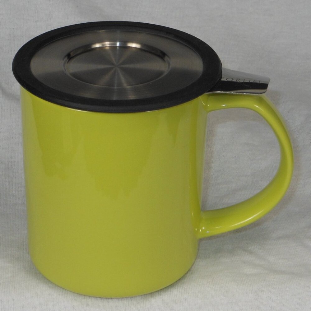 Tea cup with lid and stainless steel strainer, FORLIFE